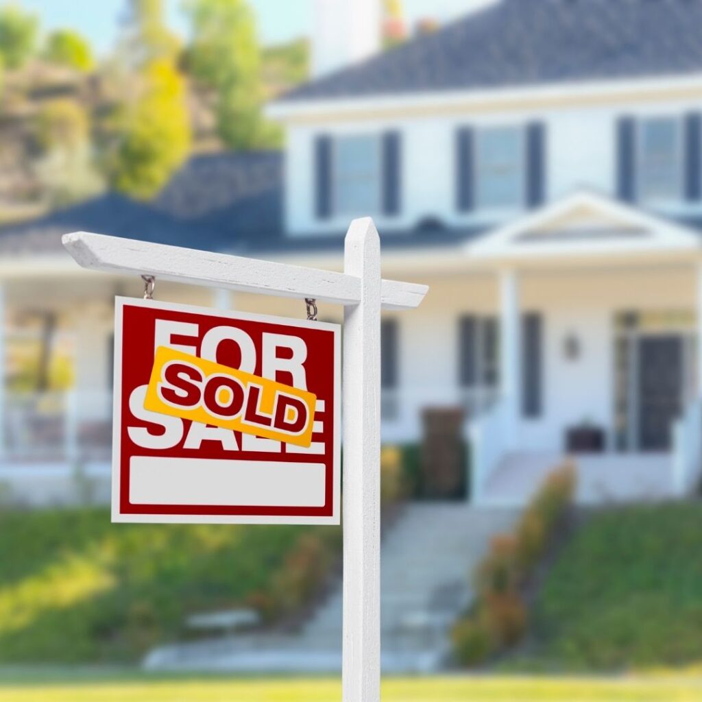 a home is listed as sold