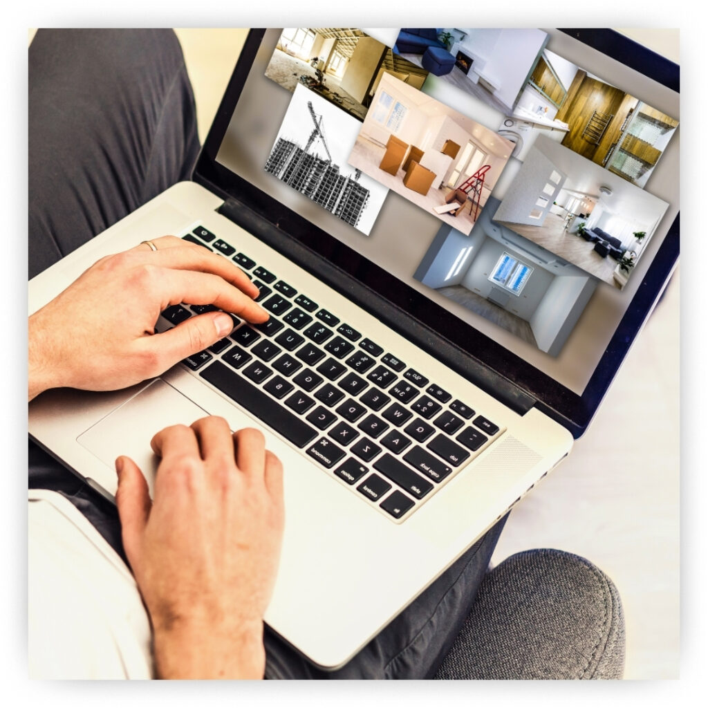 Home shopping on a laptop