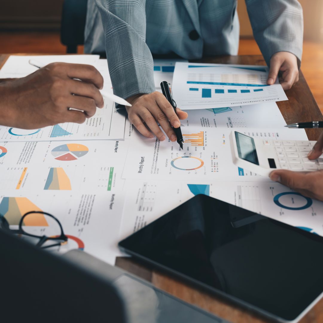 investors analyzing a commercial property