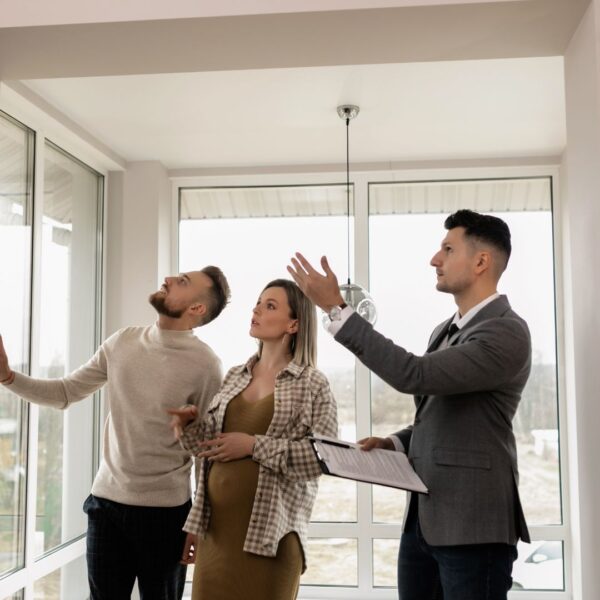 realtor showing home