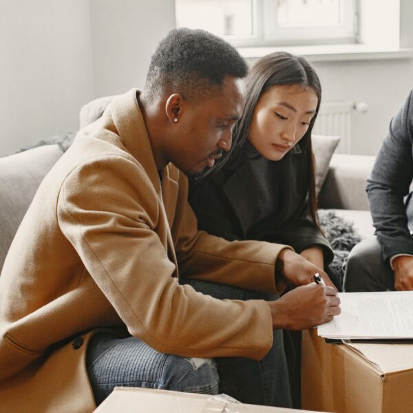homeowners with paperwork